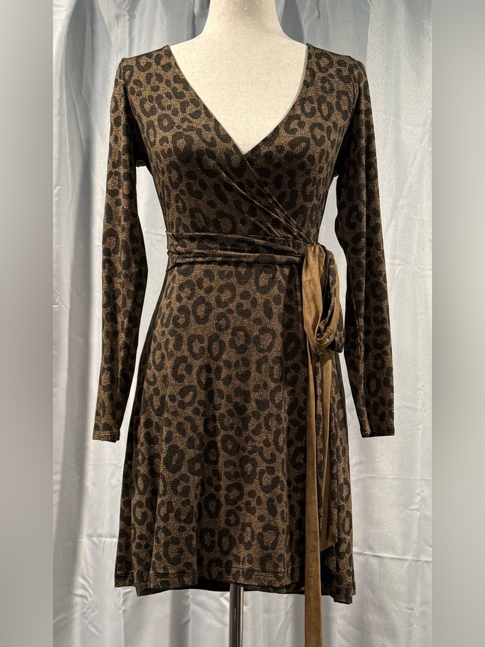 Moda International Faux Wrap Leopard Print Dress